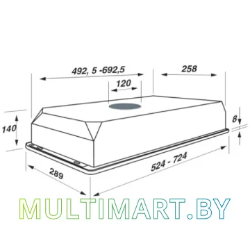 Вытяжка Jetair CA 3/520 2M INX-09 картинка 2